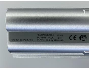 Аккумуляторная батарея для ноутбука Sony VAIO VGP-BPS12 VGN-Z11 11.1V Silver 4400mAh OEM - фото 3