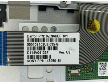 Клавіатура для ноутбука Sony Vaio (VPC-SB) Black, (Silver TopCase), RU (for fingerprint reader) - фото 3