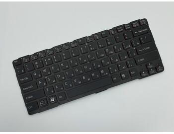 Клавиатура для ноутбука Sony (SVE14A) Black, (No Frame) RU Черная с красными боками - фото 2