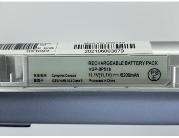 Аккумуляторная батарея для ноутбука Sony VAIO VGP-BPS18 VPC-W1 11.1V Grey 5200mAh OEM - фото 3