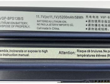 Аккумуляторная батарея для ноутбука Sony VAIO VGP-BPS13 VGN-FW 11.1V Black 5200mAh OEM - фото 3