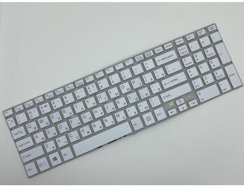 Клавиатура для ноутбука Sony (FIT 15, SVF15) с подсветкой (Light), White, (No Frame) RU - фото 2