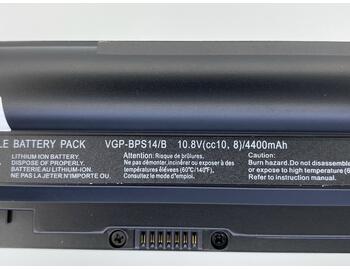 Аккумуляторная батарея для ноутбука Sony VAIO VGP-BPL14 VGN-TT11LN/B 10.8V Black 4400mAh OEM - фото 3