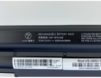 Аккумуляторная батарея для ноутбука Sony VAIO BPS20-QJ VPCZ110 10.8V Black 5200mAh OEM - фото 3