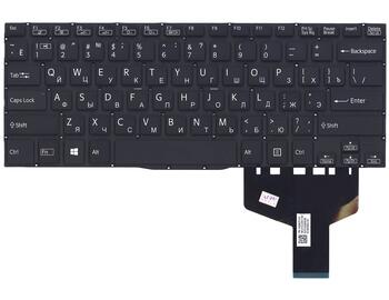Клавиатура для ноутбука Sony Vaio Fit SVF13N12, SVF13N13, SVF13N15, SVF13N18, SVF13N19, SVF13N190S, SVF13N190X, SVF13N1F4E, SVF13N290X, SVF13N24CXB, SVF14, Black, (No Frame) RU - фото 2