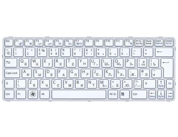 Клавиатура для ноутбука Sony Vaio (SVE11) White, (White Frame) RU - фото 2