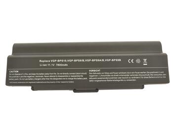 Усиленная аккумуляторная батарея для ноутбука Sony VAIO VGP-BPS9B VGN-NR260E 11.1V Black 7800mAh OEM - фото 4