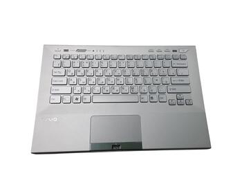 Клавиатура для ноутбука Sony Vaio (VPC-SB) Silver, (Silver TopCase), RU (for fingerprint reader) - фото 5