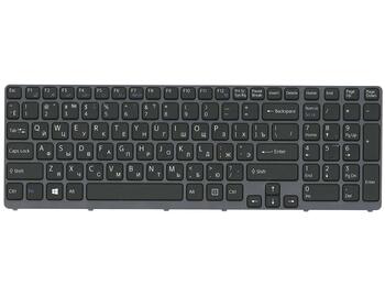 Клавіатура для ноутбука Sony Vaio (SVE17) Black, (Gray Frame) RU - фото 2