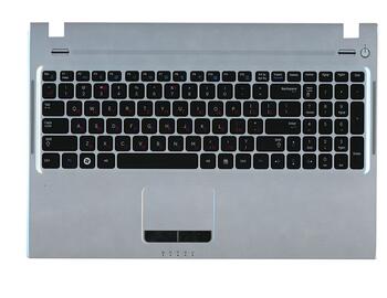 Клавіатура для ноутбука Samsung (Q530) Black, (Silver TopCase), RU
