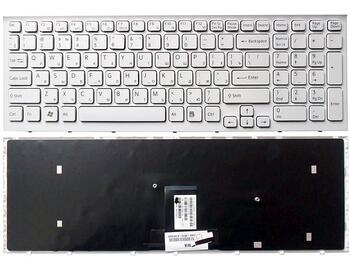 Клавіатура для ноутбука Sony Vaio (VPC-EB) White, (White Frame) RU
