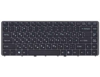 Клавіатура для ноутбука Sony Vaio (VGN-NW) Black, (Black Frame) RU - фото 2