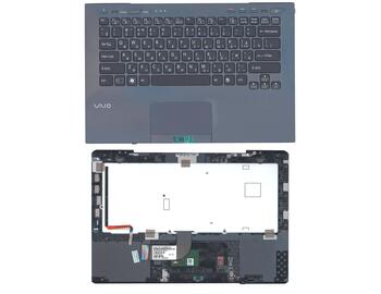 Клавіатура для ноутбука Sony Vaio (VPC-SB) Black, (Black TopCase), RU (for fingerprint reader)