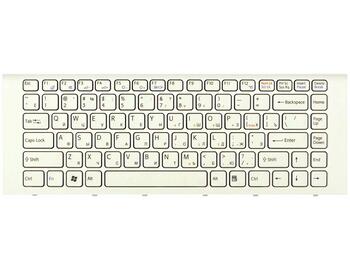 Клавіатура для ноутбука Sony Vaio (VPC-EG, VPC-EK) White, (White Frame) RU - фото 2