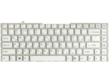 Клавиатура для ноутбука Sony Vaio (VGN-FW) White, (No Frame) RU - фото 2