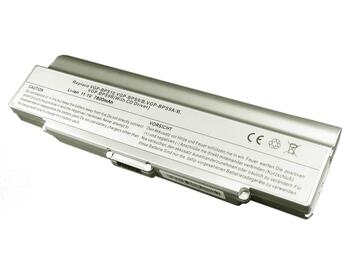 Усиленная аккумуляторная батарея для ноутбука Sony VAIO VGP-BPS9B VGN-NR260E 11.1V Silver 7800mAh OEM