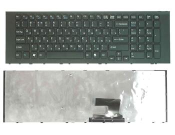 Клавиатура для ноутбука Sony Vaio (VPC-EJ) Black, (Black Frame), RU