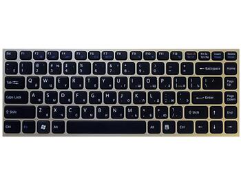 Клавіатура для ноутбука Sony Vaio (VPC-Y) Black, (Silver Frame) RU/EN - фото 2