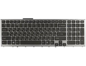 Клавиатура для ноутбука Sony Vaio (VPC-F11, VPC-F12, VPC-F13) с подсветкой (Light), Black, (Gray Frame) RU - фото 2