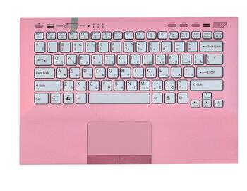 Клавиатура Sony Vaio (VPC-SB, VPC-SD) с подсветкой (Light), Silver,с топ панелью (Pink), RU