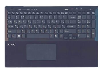 Клавиатура для ноутбука Sony Vaio (SVS15) с подсветкой (Light), Black, с топ панелью (Black), RU - фото 2