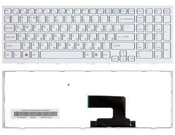 Клавіатура для ноутбука Sony Vaio (VPC-EH, VPCEH) White, (White Frame) RU