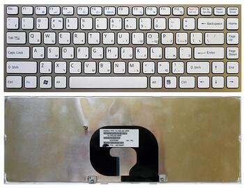 Клавіатура для ноутбука Sony Vaio (VPC-Y) White, (Silver Frame) RU