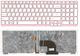 Клавиатура для ноутбука Sony Vaio (SVE17) White, с подсветкой (Light), (Pink Frame) RU