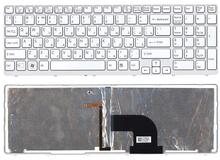 Купить Клавиатура для ноутбука Sony Vaio (SVE15) с подсветкой (Light), White, (White Frame) RU