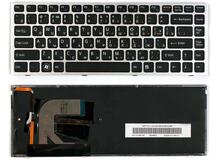 Купить Клавиатура для ноутбука Sony Vaio (VPC-S) с подсветкой (Light), Black, (Silver Frame) RU